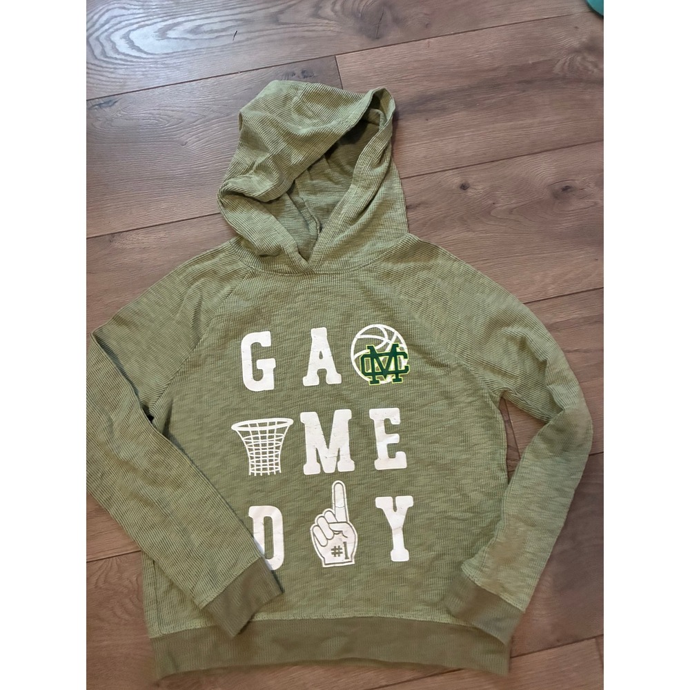 Cat & Jack Basketball Game Day Hoodie L (10/12) Green